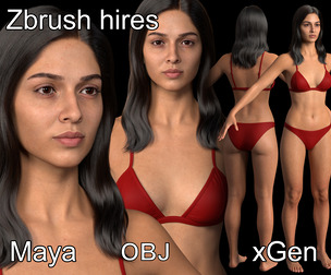 Full body Indian female 3d model