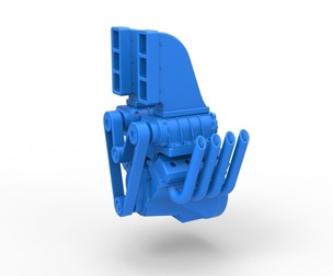 Engine V8 double supercharger Version 6 Scale 1:25