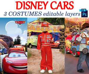 Disney Backdrop, Costumes PSD, Lightning McQueen