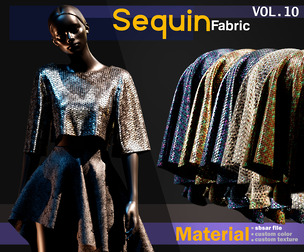Sequin fabric Material -SBSAR- VOL 10