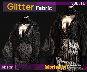 Glitter fabric Material -SBSAR -VOL 11