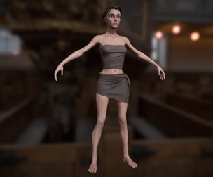 Base Mesh Slave Female Stylized