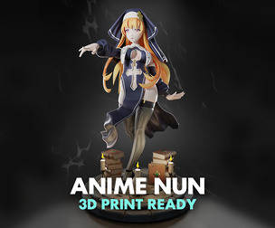 Anime Nun 01 - 3D Print Ready