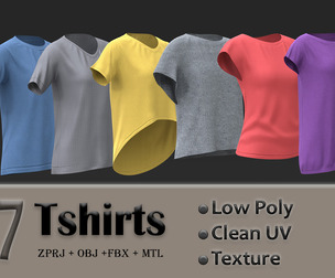 7 Lowpoly Tshirts
