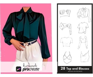 Procreate Top Blouses stamp brushes