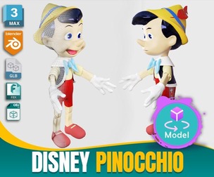 Disney Pinocchio 3D model Rigged in 3Ds Max