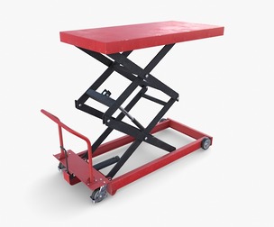 Animated Scissor Lift Table Red