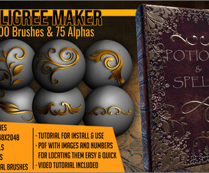 Filigree Maker 300 ZBrush Brushes And 75 Alphas
