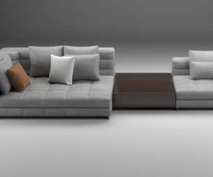 Minotti blazer fabric sofa