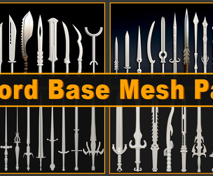 55+ Sword Base Mesh Pack