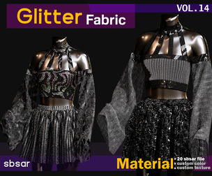 Glitter fabric Material -SBSAR- VOL 14