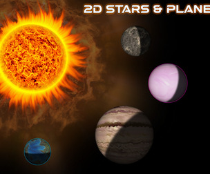 2D Planets and Stars