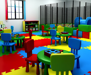 3D Kindergarten Model Low-poly 3D model