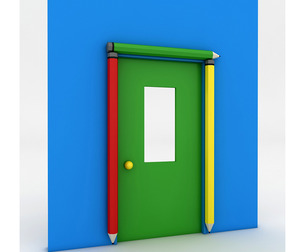 Kindergarten Door Low-poly 3D model