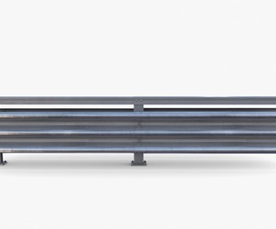 Tileable double sided traffic barrier guardrail V1