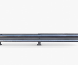 Tileable double sided traffic barrier guardrail V2