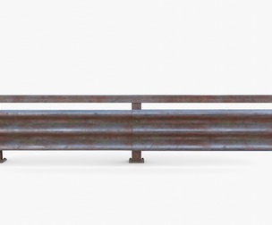 Tileable single traffic barrier V1 weathered