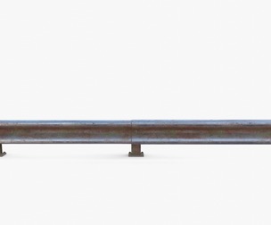 Tileable single sided traffic barrier V2 weathered