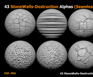43 Stone Walls Destruction Alphas