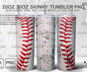 20oz Dirty Baseball MOM Skinny Tumbler