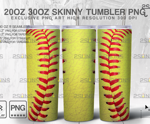 20oz Softball MOM Skinny Tumbler SEAMLESS