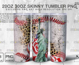 20oz Dirty Baseball MOM Skinny Tumbler