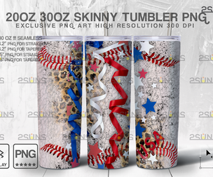 20oz Dirty Baseball MOM Skinny Tumbler