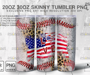 20oz Dirty Baseball MOM Skinny Tumbler