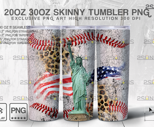 20oz Dirty Baseball MOM Skinny Tumbler