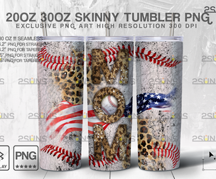 20oz Dirty Baseball MOM Skinny Tumbler