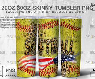 20oz Dirty Softball MOM Skinny Tumbler