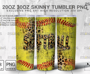 20oz Dirty Softball MOM Skinny Tumbler