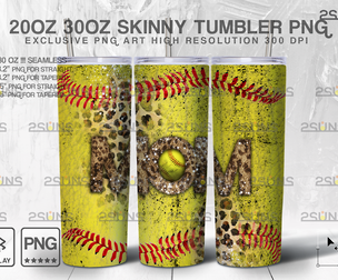 20oz Dirty Softball MOM Skinny Tumbler