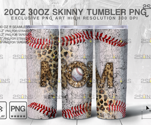 20oz Dirty Baseball MOM Skinny Tumbler