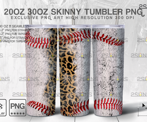 20oz Dirty Baseball MOM Skinny Tumbler