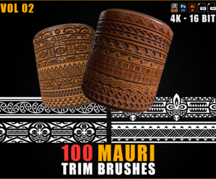 100 Mauri Trim Brushes (Roll Brush) - VOL 02