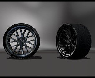 Michelin tire and alloy wheel STL - OBJ file
