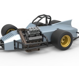 Supermodified 3-to-1 race car 1:25