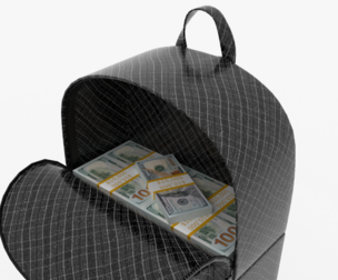 Bookbag with Money
