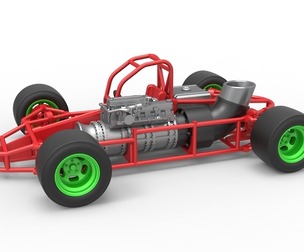 Concept jet race car 1:25