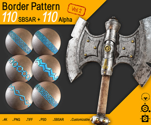 110 Border Pattern + Alpha (4K) Vol 2