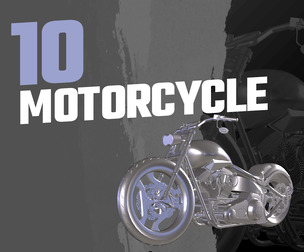 10 motorcycle fbx obj