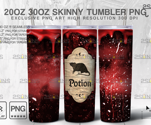 20oz Spooky Potion Skinny Tumbler Design