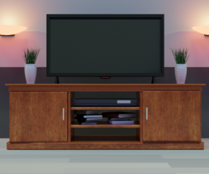 TV table Low-poly 3D model