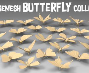 25 Basemesh butterfly collection