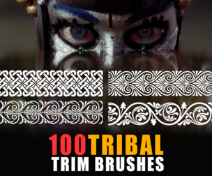 100 Tribal Trim Brushes (Roll Brush) - VOL 03