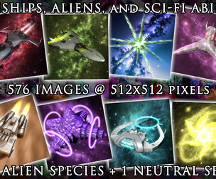 Spaceships, aliens, and sci-fi abilities