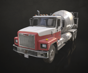 Classic Mixer Truck - Low Poly