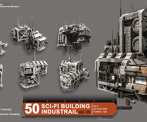 FUTURISTIC Sci fi Industrial Building VOl 9