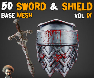 50 Sword & Shield Base Mesh - VOL 01